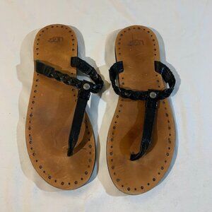 Ugg Braided Leather Flip Flops